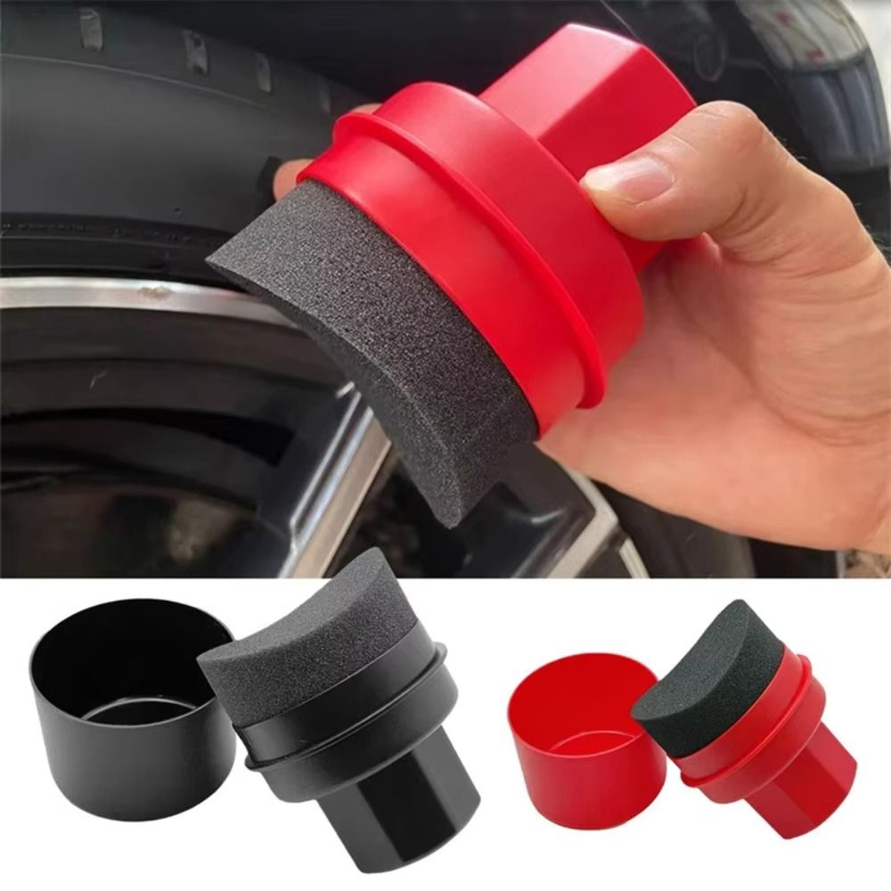 Wax Applicator Pad - Kavisli Lastik Parlatma Süngeri, Kapaklı, Yeniden