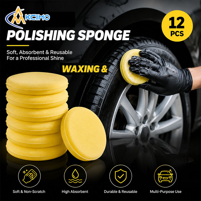 Wax Applicator Pad - 12 adet araba ağda süngeri yuvarlak