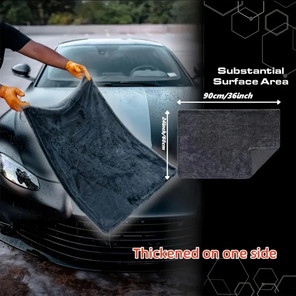 Microfiber Towel Detailing - Büyük Boy Koyu Gri Araba Mikrofiber