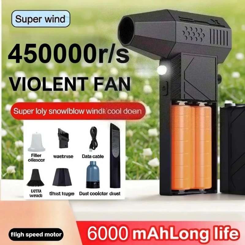 Dryer Car Blower - 450000RPM Turbo Fanlı Fırçasız Motor, LED